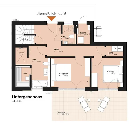 Casa de Férias Diemelblick Acht